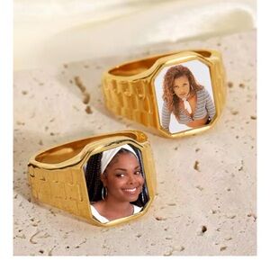 Gold Photo Rings